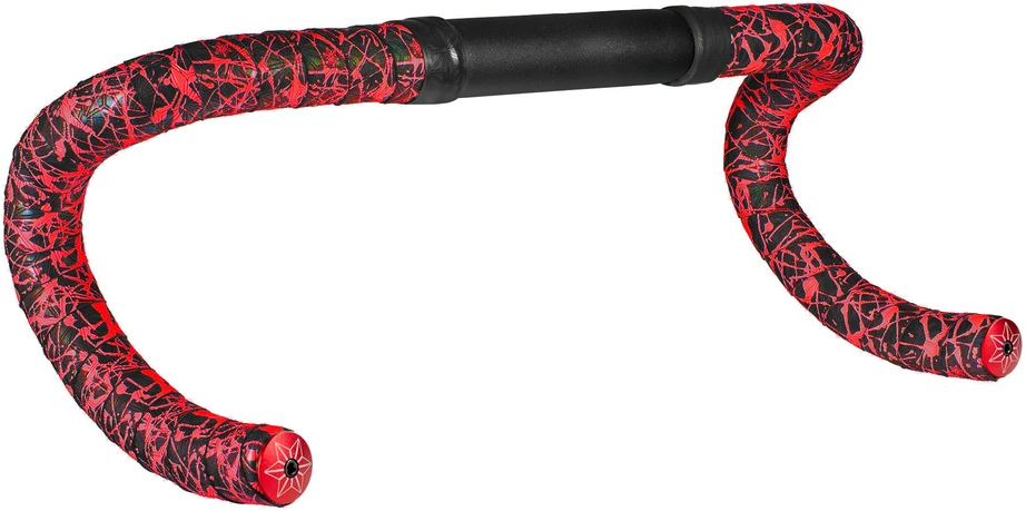 SUPACAZ Super Sticky Kush - Splat - Neaon Raudona + Raudona Plugs vairo juosta su kištukais