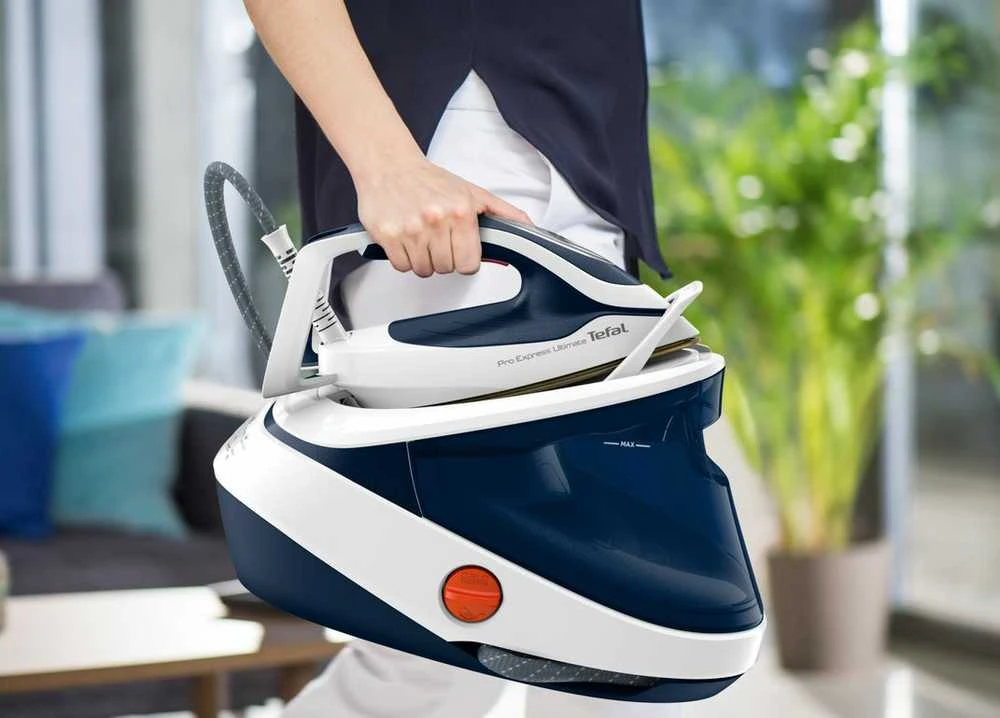 Lygintuvas Tefal Steam Station Pro Express | GV9712E0 | 3000 W | 1.2 L | Baltos/mėlynos spalvos