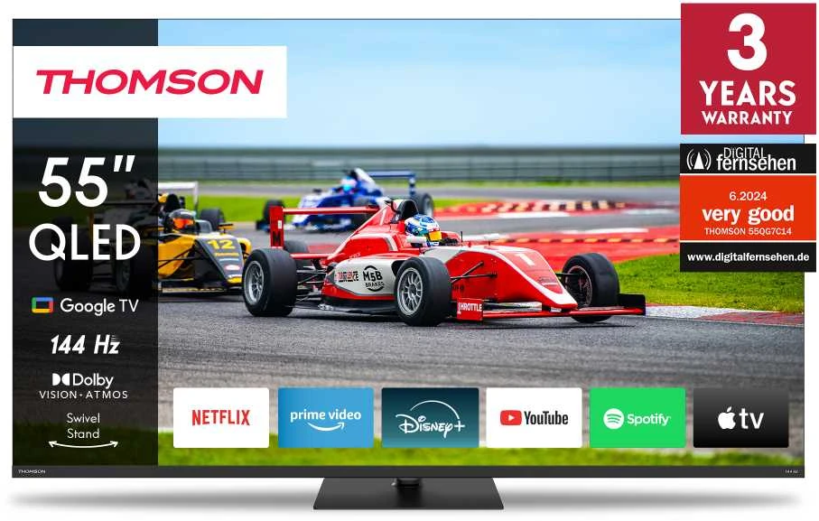 „THOMSON 55“ QLED PRO UHD išmanusis „GOOGLE“ televizorius