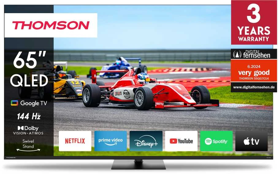 „THOMSON 65“ QLED PRO UHD išmanusis „GOOGLE“ televizorius