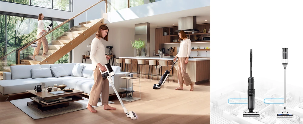 Belaidžiai grindų plovimo ir siurbimo prietaisai Tineco Floor One Switch S7 Pet