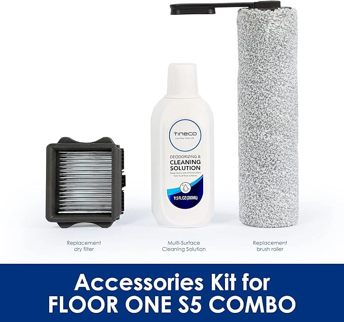 TINECO S5 Combo priežiūros rinkinys su valikliu, voleliu ir HEPA filtru