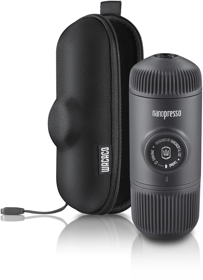 Rankinis maltos kavos aparatas su dėklu Wacaco Nanopresso, Pilkas