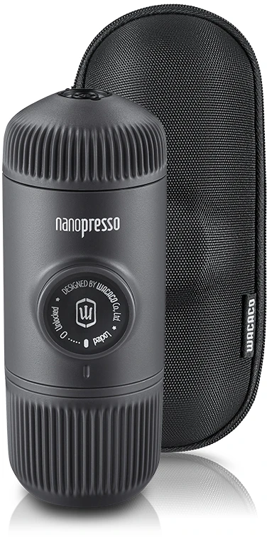 Rankinis maltos kavos aparatas su dėklu Wacaco Nanopresso, Pilkas