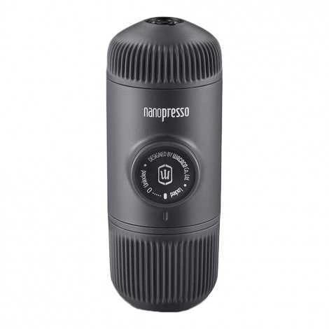 Rankinis maltos kavos aparatas su dėklu ir adapteriu Wacaco Nanopresso, Pilkas