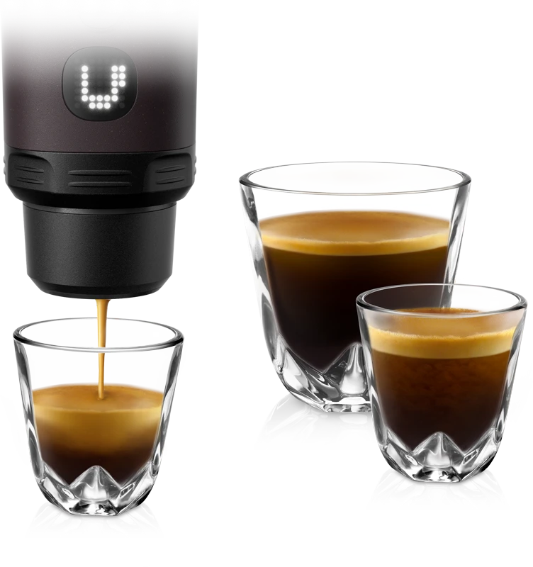 Wacaco Pixapresso nešiojamas kavos aparatas, burgundiškos spalvos