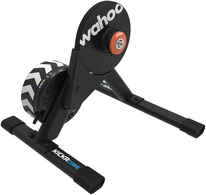 Interaktyvus dviračio treniruoklis Wahoo KICKR CORE 2 su Zwift Cog and Click sistema