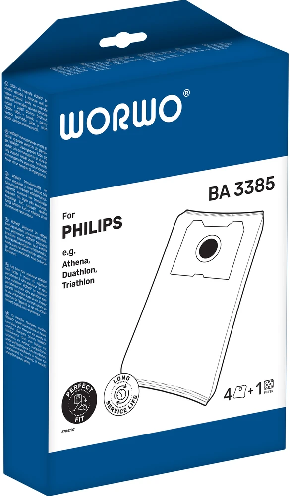 Dulkių siurblių maišeliai WORWO BA3385