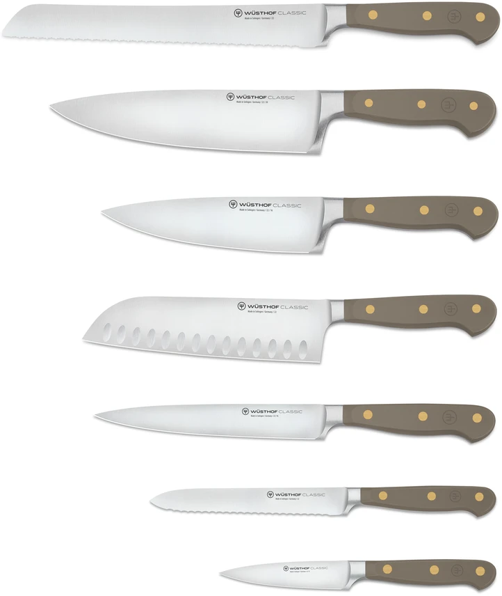 Wusthof Peilio blokelis su 7 peiliais, pilkas, Classic Colour