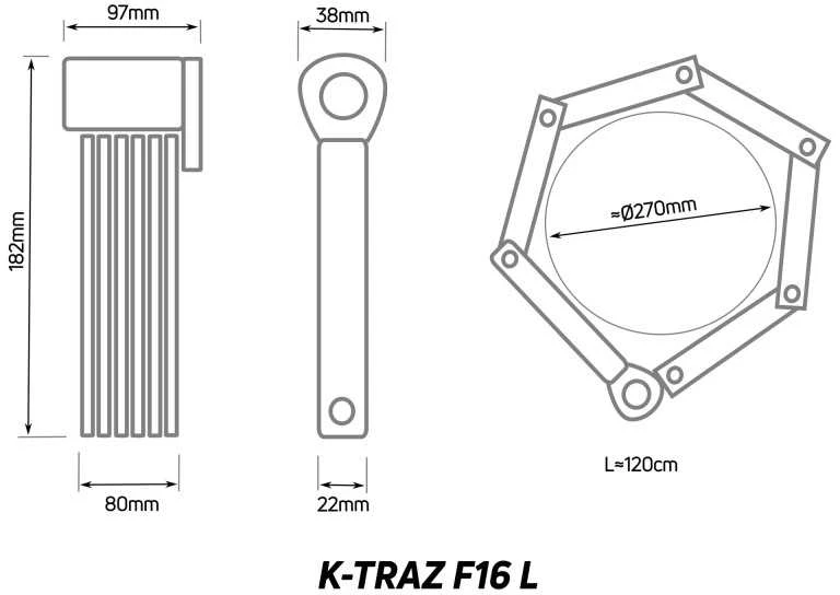 ZEFAL K-TRAZ F16L dviračio spyna