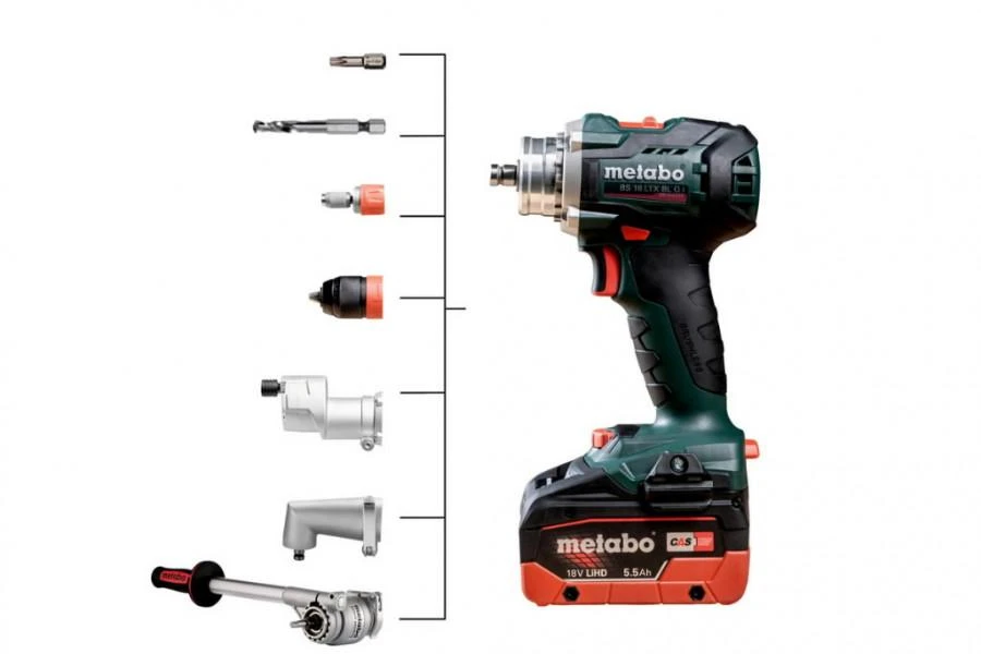 Aku. suktuvo/gręžtuvo BS 18 LTX BL Q Impuls korpusas MetaBOX, Metabo