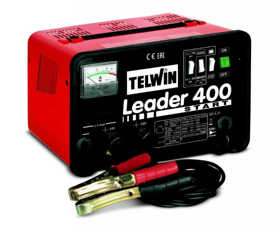 Telwin Leader 400 Start raudonas akumuliatorių kroviklis