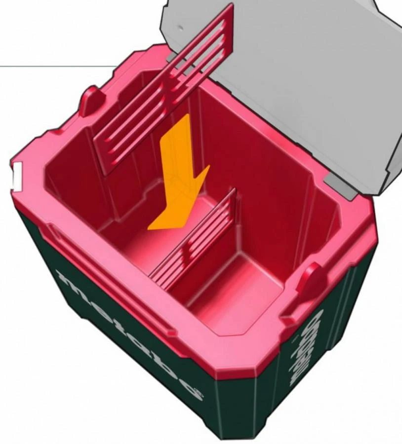 Akumuliatorinio termo konteinerio KB 18 BL korpusas, Metabo
