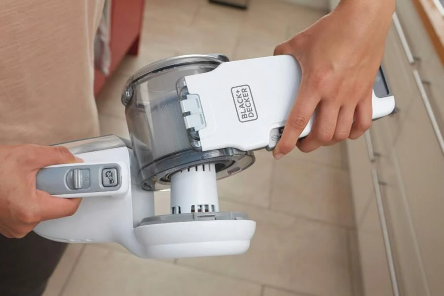 Dulkių siurblys Black & Decker Juodas & Decker Vacuum cleaner bagless, handheld Juodas & Decker Pivot PV1820L-QW (35W, baltos spalvos)