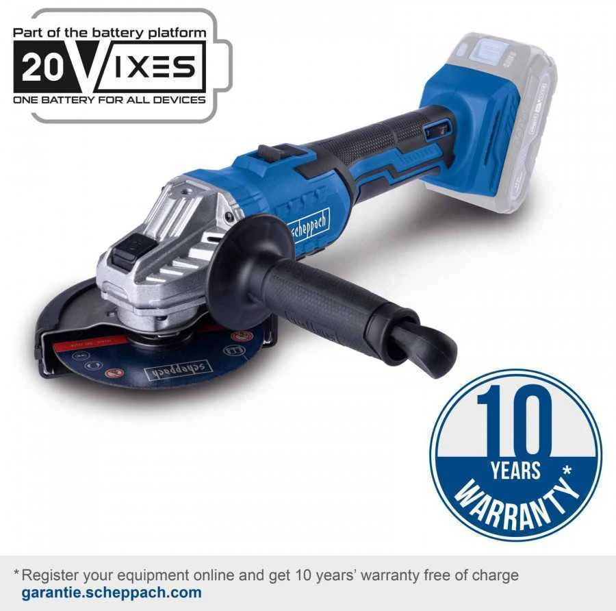 Akumuliatorinis kampinis šlifuoklis C-AG125-X Set L, Scheppach