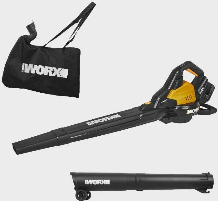 Akumuliatorinis lapų siurblys-pūstuvas Worx WG583E; 2x20 V; 2x4,0 Ah akum.