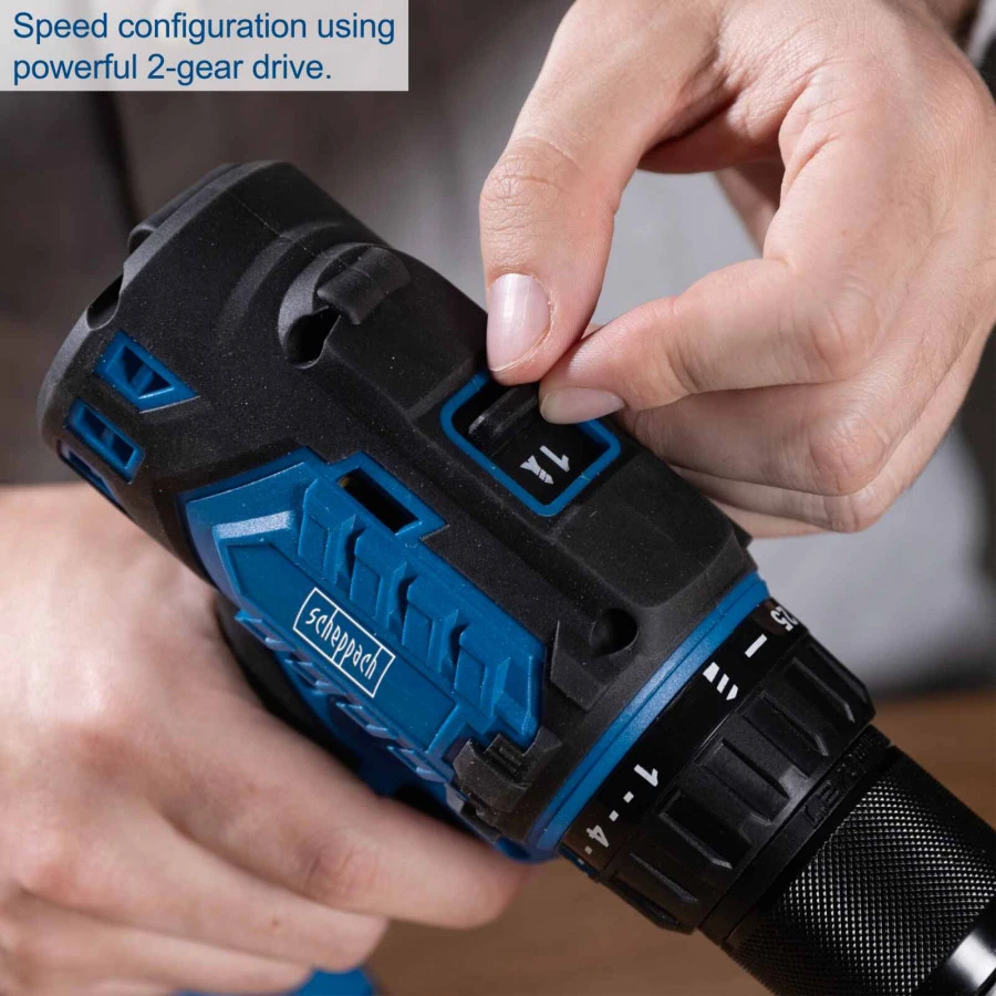 Akumuliatorinis suktuvas/gręžtuvas BC-DD60-X 20V, set S (2Ah + charger), Scheppach
