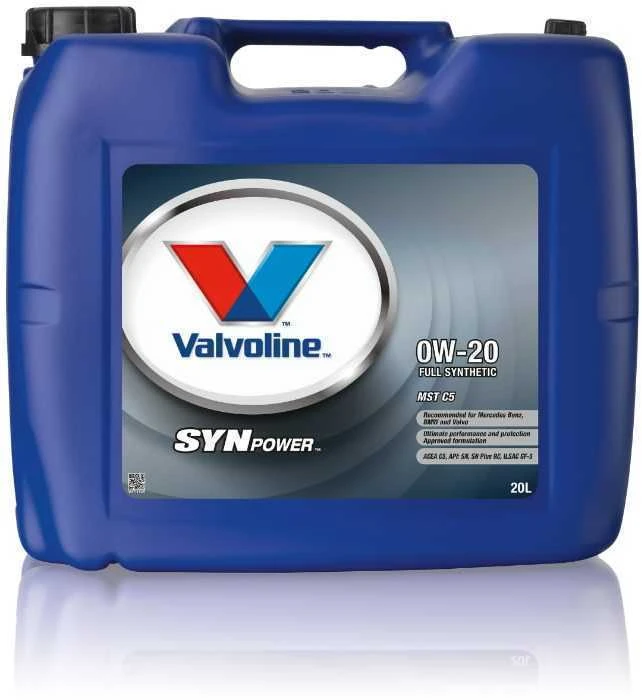 Alyva varikliui SYNPOWER MST C5 0W20 20L, Valvoline
