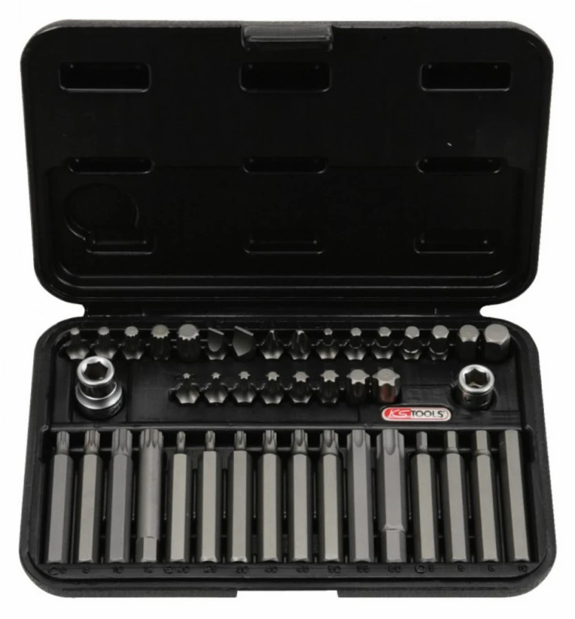 Antgalių kompl. su adapt., 10mm 42 osa, KS Tools