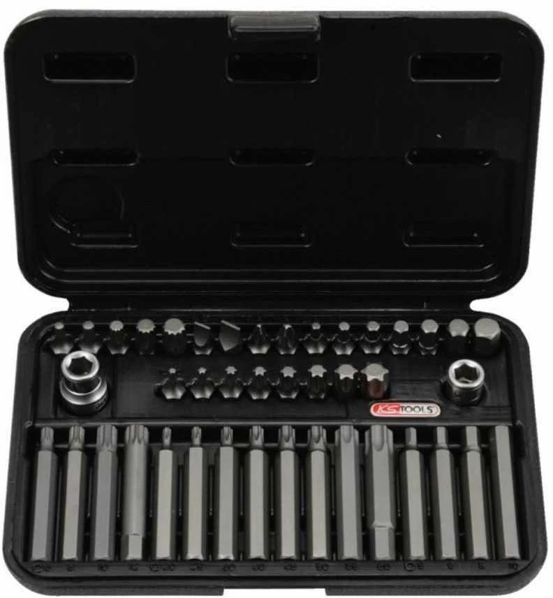 Antgalių kompl. su adapt., 10mm 42 osa, KS Tools