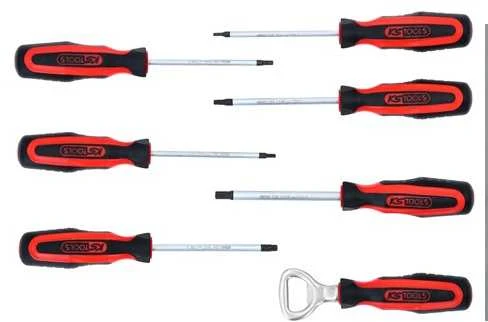 6 dalių atsuktuvų rinkinys KS TOOLS Torx su priedu