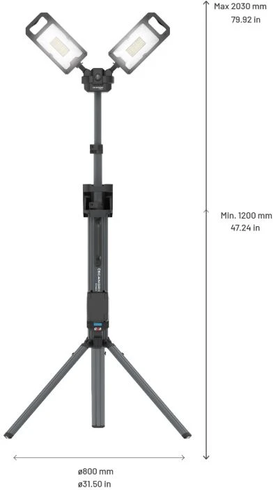 Darbo lempa su trikoju Scangrip TOWER 8 CONNECT, 8000lm, IP30