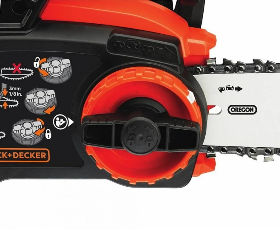 Black & Decker Juodas & Decker Akumuliatorinis grandininis pjūklas GKC3630L20 36V 2Ah 30 cm, Juodas & Decker