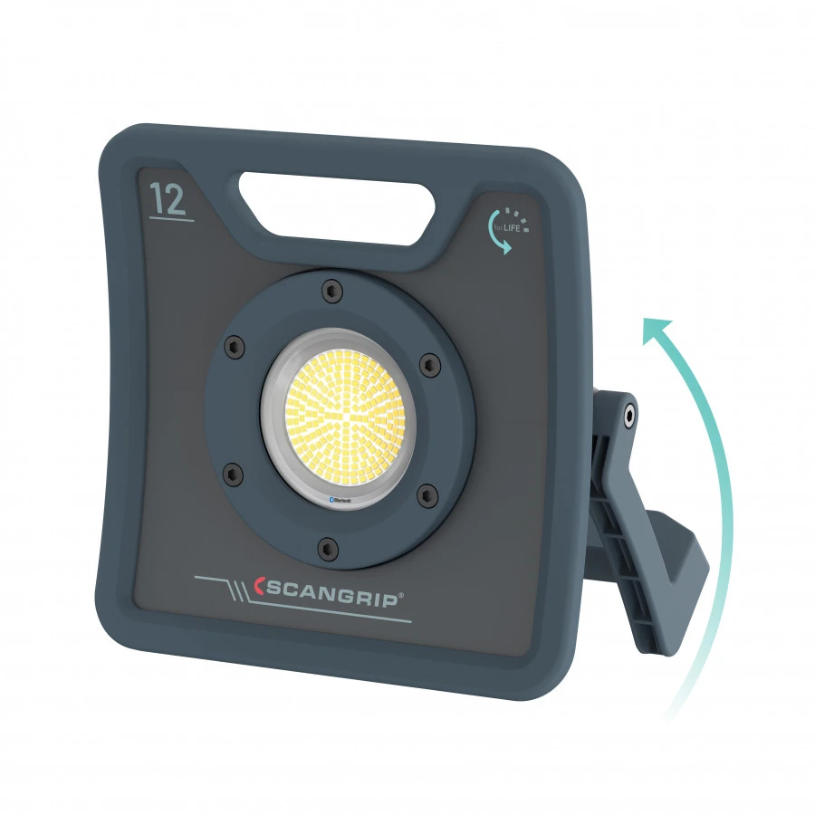 Darbo lempa LED NOVA 12, 12000lm, Bluetooth IK07/IP67 + 3m stovas, Scangrip
