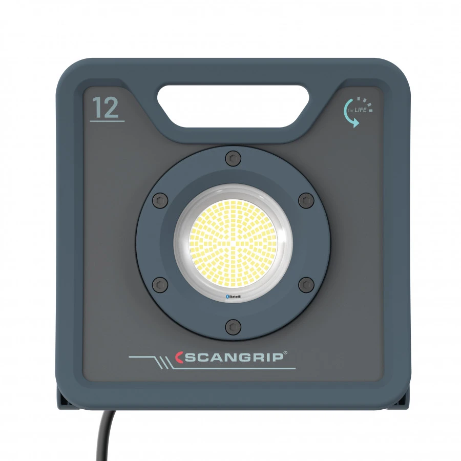 Darbo lempa LED NOVA 12, 12000lm, Bluetooth IK07/IP67 + 3m stovas, Scangrip
