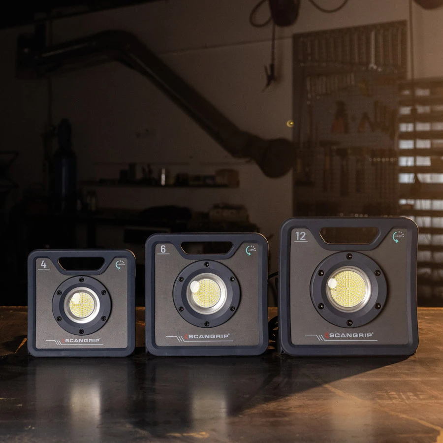 Darbo lempa LED NOVA 12, 12000lm, Bluetooth IK07/IP67 + 3m stovas, Scangrip
