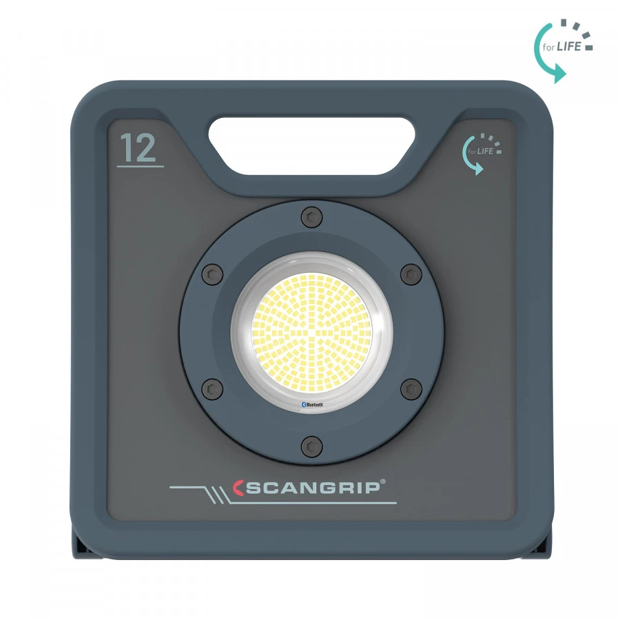 Darbo lempa LED NOVA 12, 12000lm, Bluetooth IK07/IP67 + 3m stovas, Scangrip