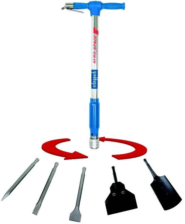 Daugiafunkcis pneumatinis įrankis AERO SPADE, Scheppach