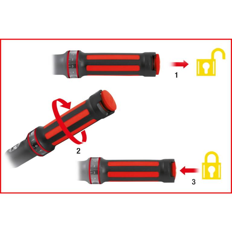 Dinamometrinis raktas KS TOOLS 40-200Nm 1/2"