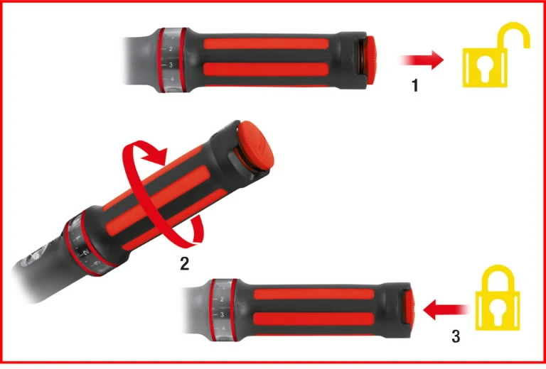 Dinamometrinis raktas KS TOOLS 40-200Nm 1/2"
