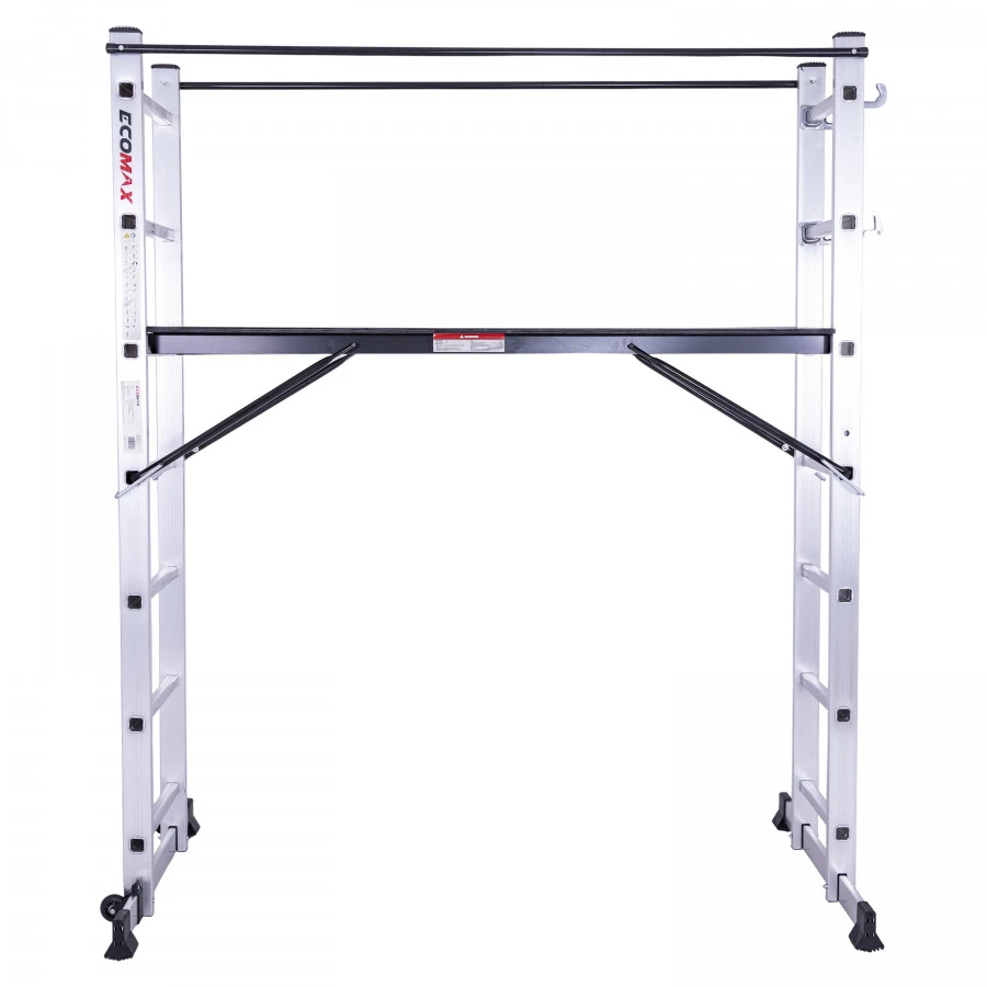 EMX Working Platform, 2 in 1 (wheels) 2x7, 2 Safety Rails, Ecomax