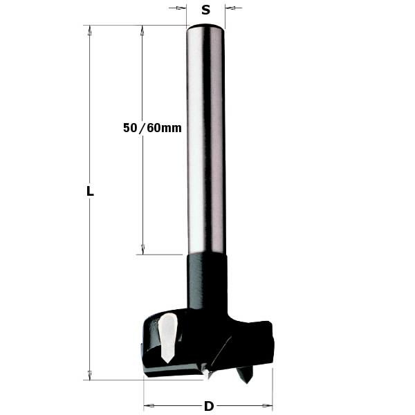 Grąžtas lankstų skylėms gręžti HM D=35x90 S=10x60, CMT