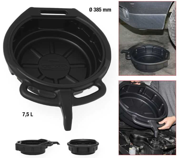 Vonelė tepalui KS TOOLS 7,6 L, Ø385mm