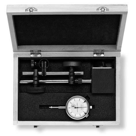 Indikatorius 10mm/0,01mm su stoveliu 275 komplektas, Scala