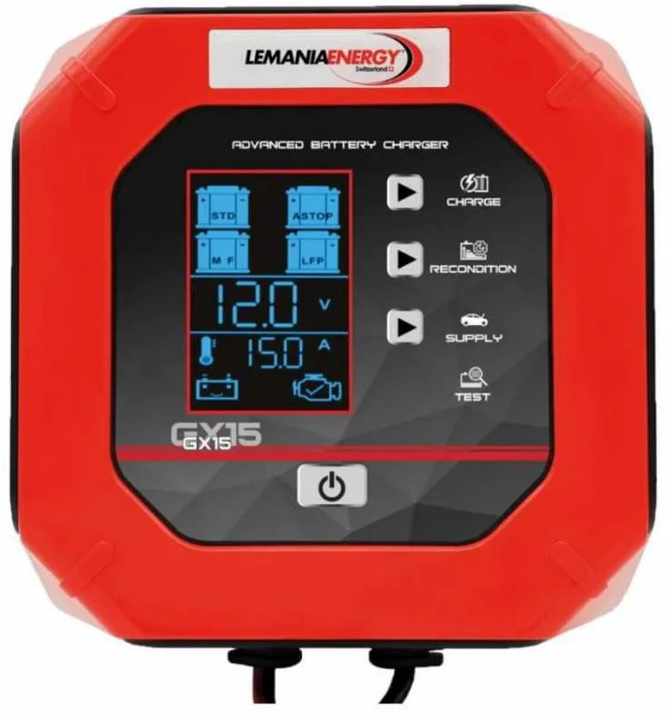 Išmanusis akumuliatoriaus įkroviklis GX15 12V/24V 15A, Lemania