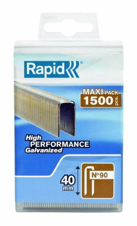 Kabės 90/40 1500vnt, plastikinėje dėžutėje, Rapid