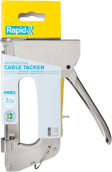 Kabių pistoletas R28E kabelis iki 4,5mm. Nr 28 kabės PRO, Rapid
