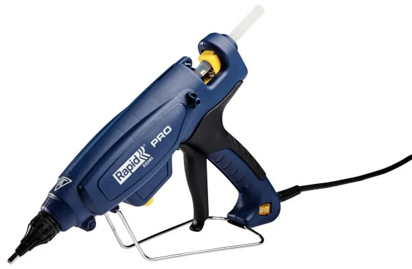 Rapid EG360 Industrinis klijų pistoletas intensyviam darbui. 300W. Klijų pralaidumas iki 1,8kg/h. Reguliuojama temperatūra. Greitas klijų įkaitinimas (mažiau nei 5 min.) Naudoja 12mm skersmens klijų lazdeles.