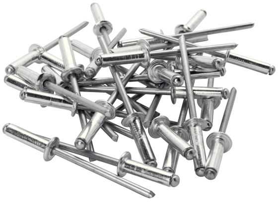 Kniedės, standartinės Al 4,0x8mm 100vnt, Rapid
