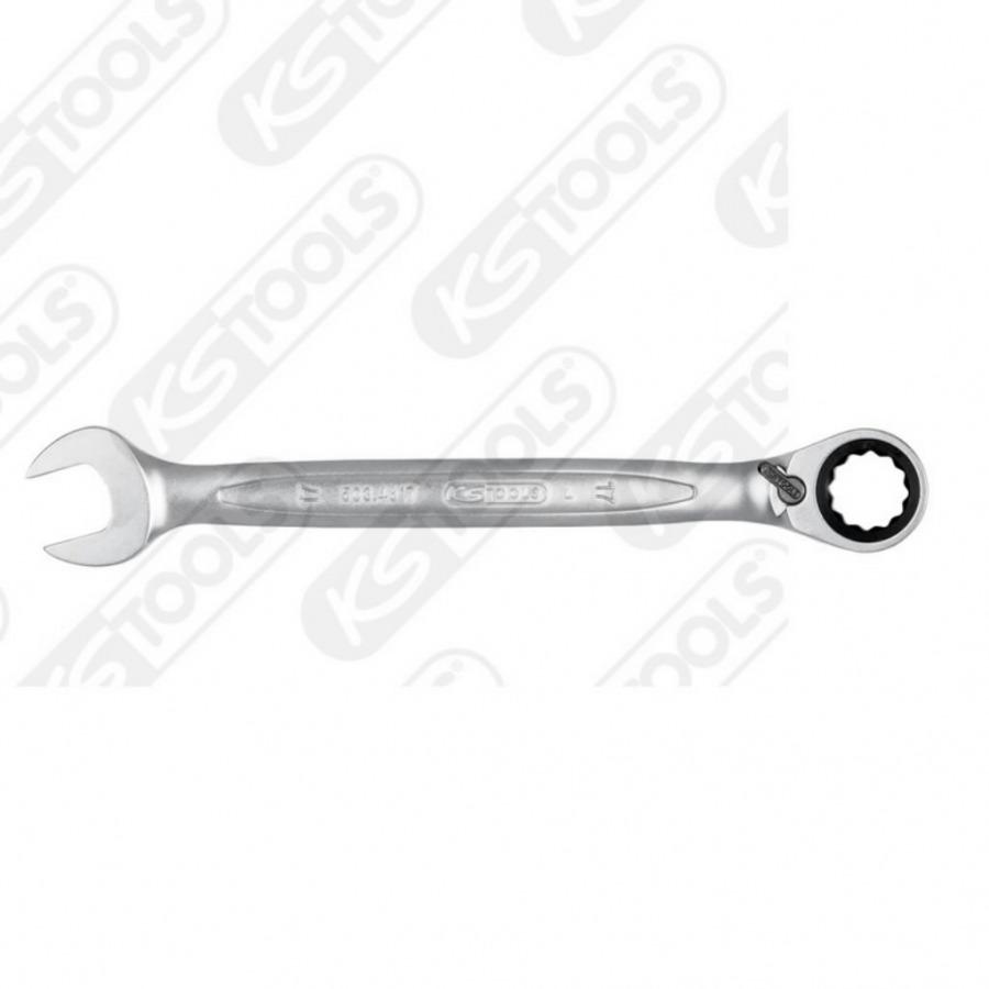 Kombinuotas terkšlinis raktas su reversu GEARplus 18mm, KS Tools