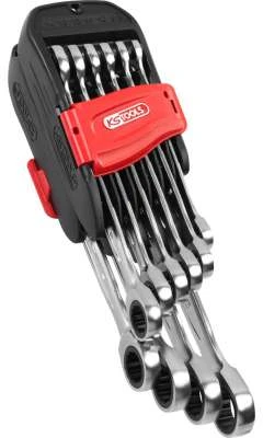 Kombinuotų terkšlinių raktų komplektas 10vnt 8-19mm, KS Tools