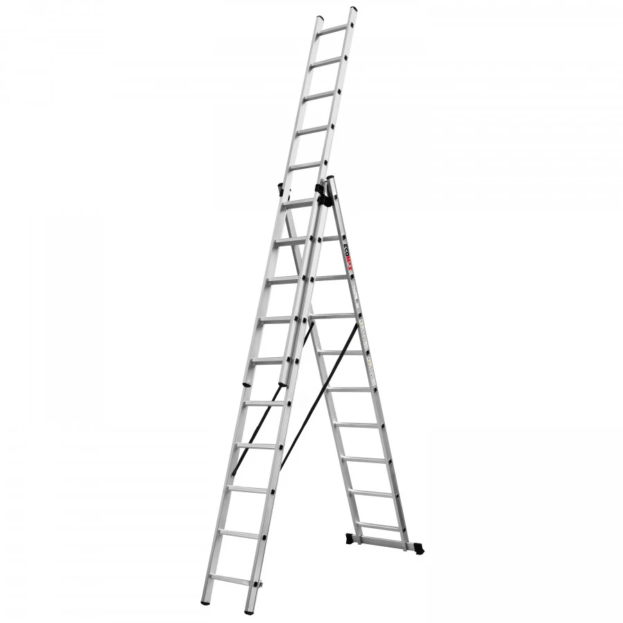 Kopėčios universalios EMX 3x10 pakopos 2,83/6,80m, Ecomax