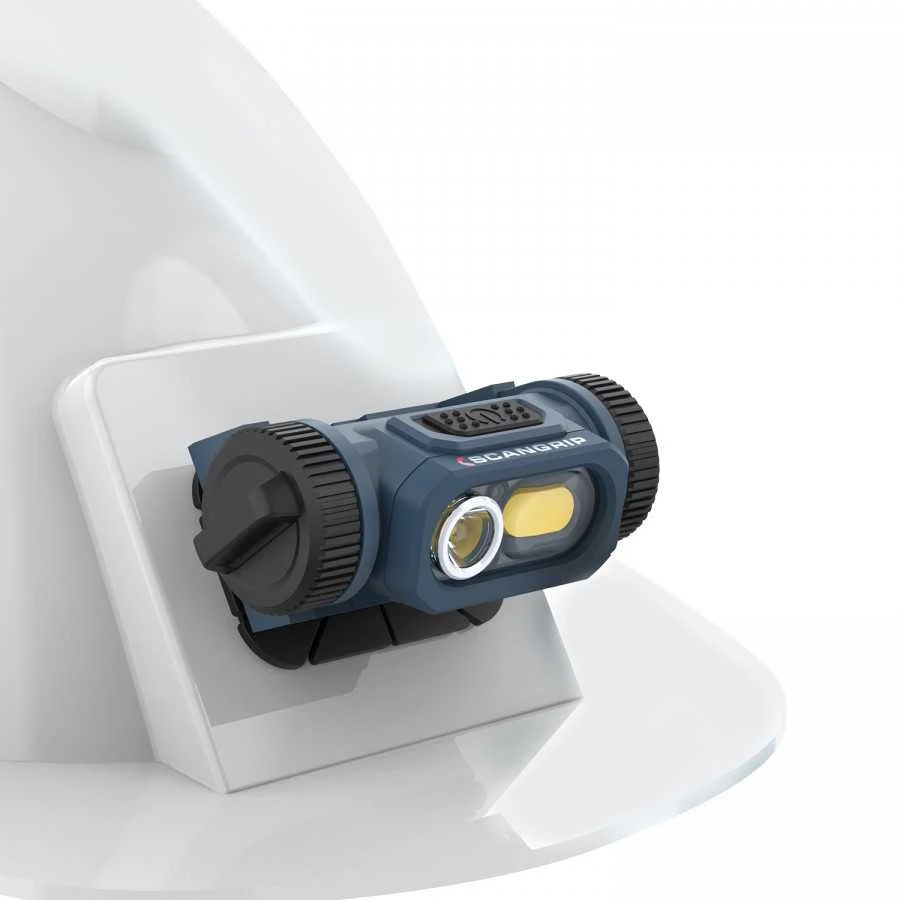 Scangrip Įkraunama 150 lm LED darbo lempa su jutikliu ir tvirtinimu prie šalmo, IP54