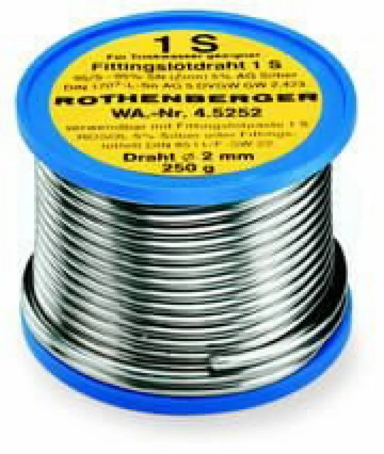 Minkšto litavimo viela ROSOL 1S 2mm 250g, Rothenberger