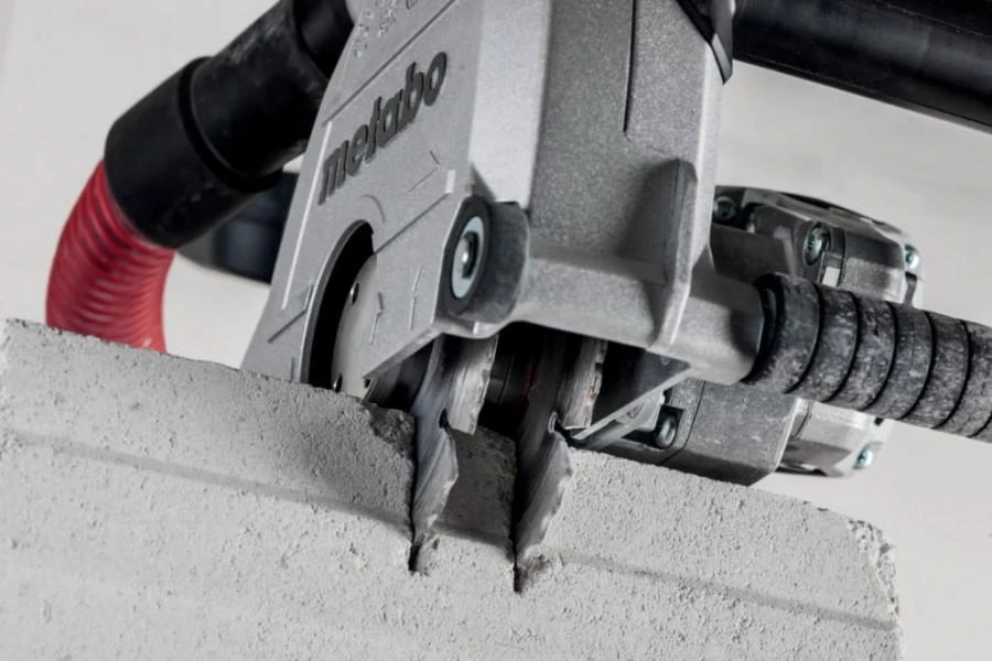 Mūro freza MFE 40 + 2 x Ø125 mm deimantiniai pjovimo diskai, Metabo