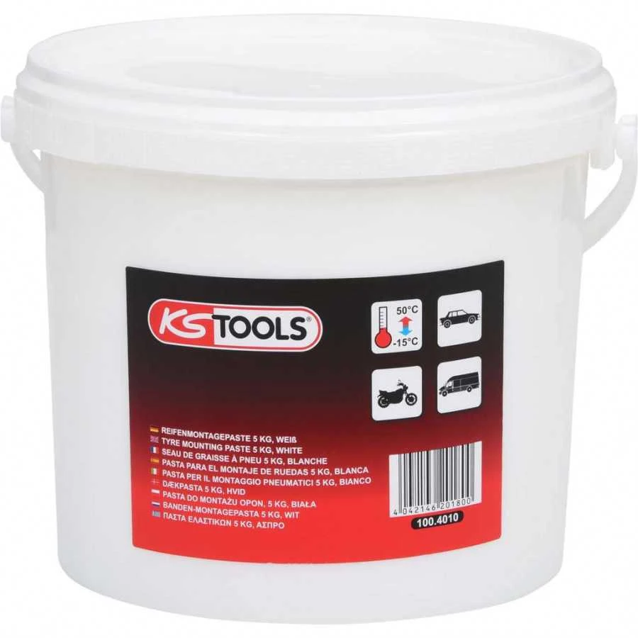 padangų montavimo pasta, juoda 5kg, KS Tools